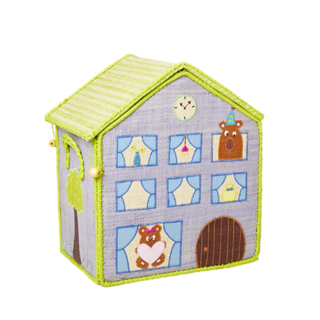 Rice opbevaringskurv, skovhus bjørn - lille