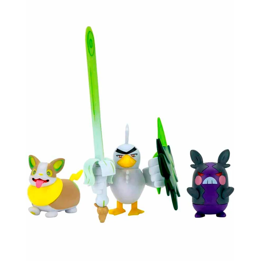 Pokemon Battle figures sæt, Sirfetch'd-Morpeko-Yamper