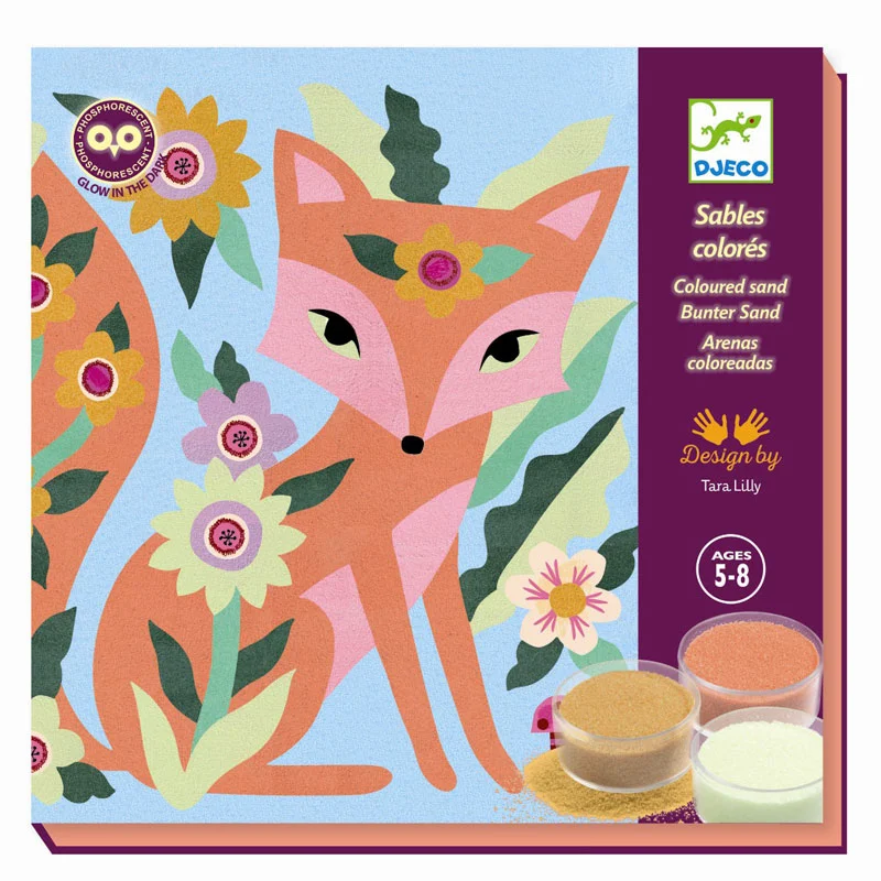 Djeco kreativ æske m.sand, lysende have