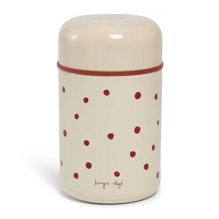 Konges Sløjd thermo madbeholder, Raspberry/Red dot