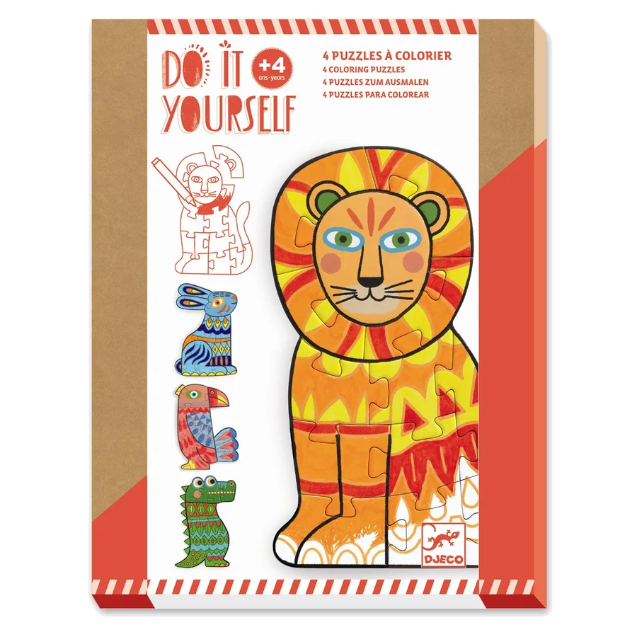 Djeco DIY æske, mal et puslespil