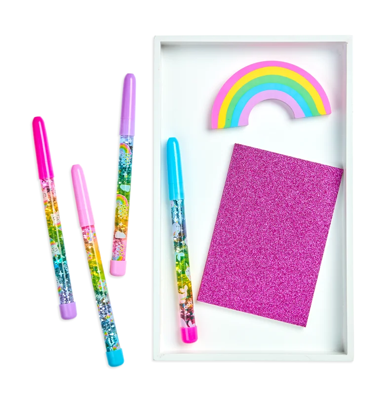 Ooly kuglepen med regnbueglitter