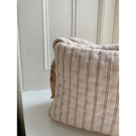 Konges Sløjd Strands Havet stor toilettaske, Whisper Pink/Brick Red