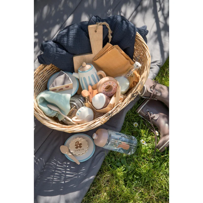 Sebra legemad i træ, kager