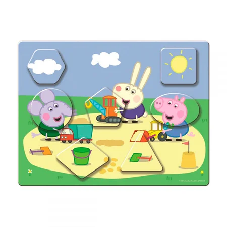 Gurli Gris træ-puslespil, legepladsen