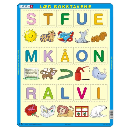 Larsen puslespil, Lær bogstaverne - 15 brikker