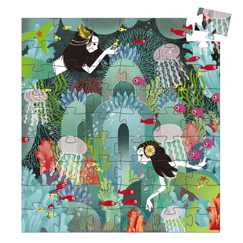 Djeco Silhouettenpuzzle Meerjungfrau - 54 Teile