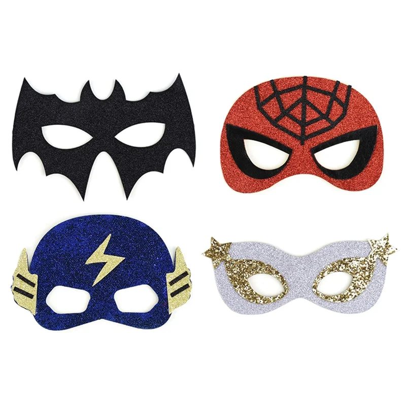 Superhelt maske med glitter