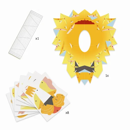 Djeco kreativ æske, 3D papirfoldning - løve