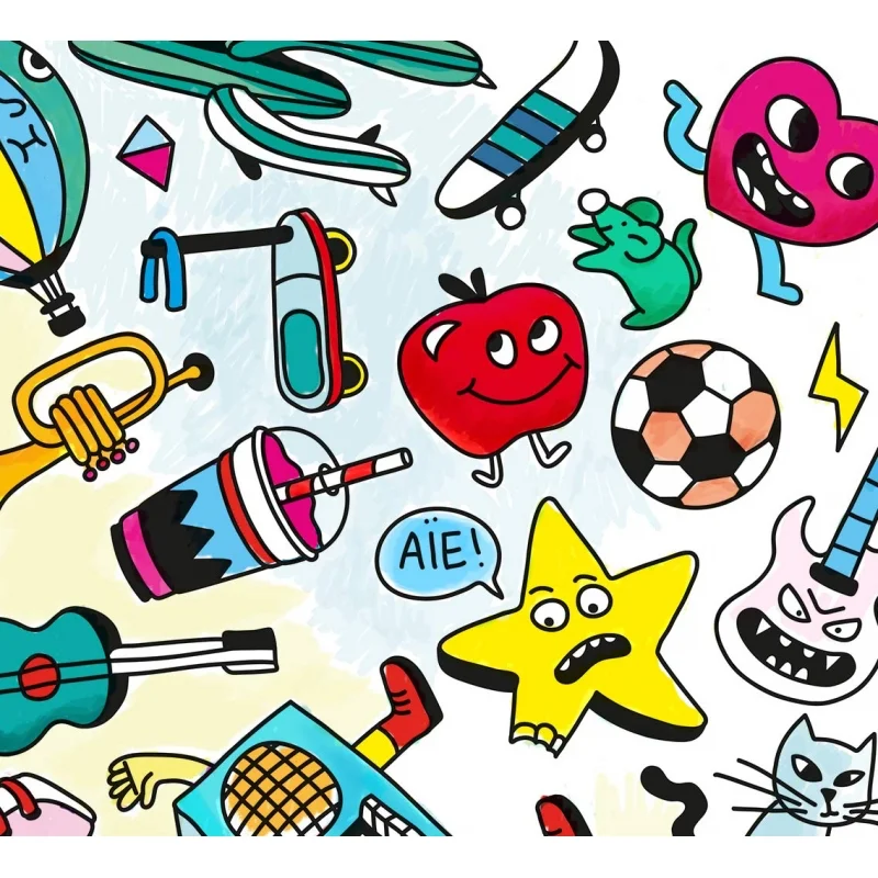 OMY plakat til farvelægning, Pop