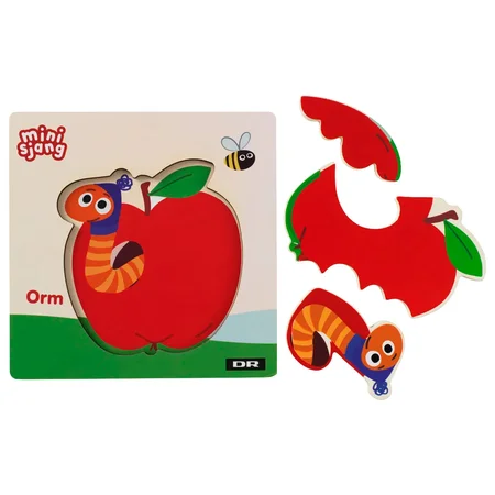 DR Træpuslespil 3 Brikker, Orm