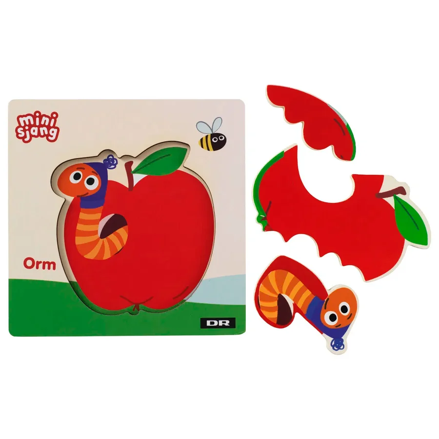 DR Træpuslespil 3 Brikker, Orm