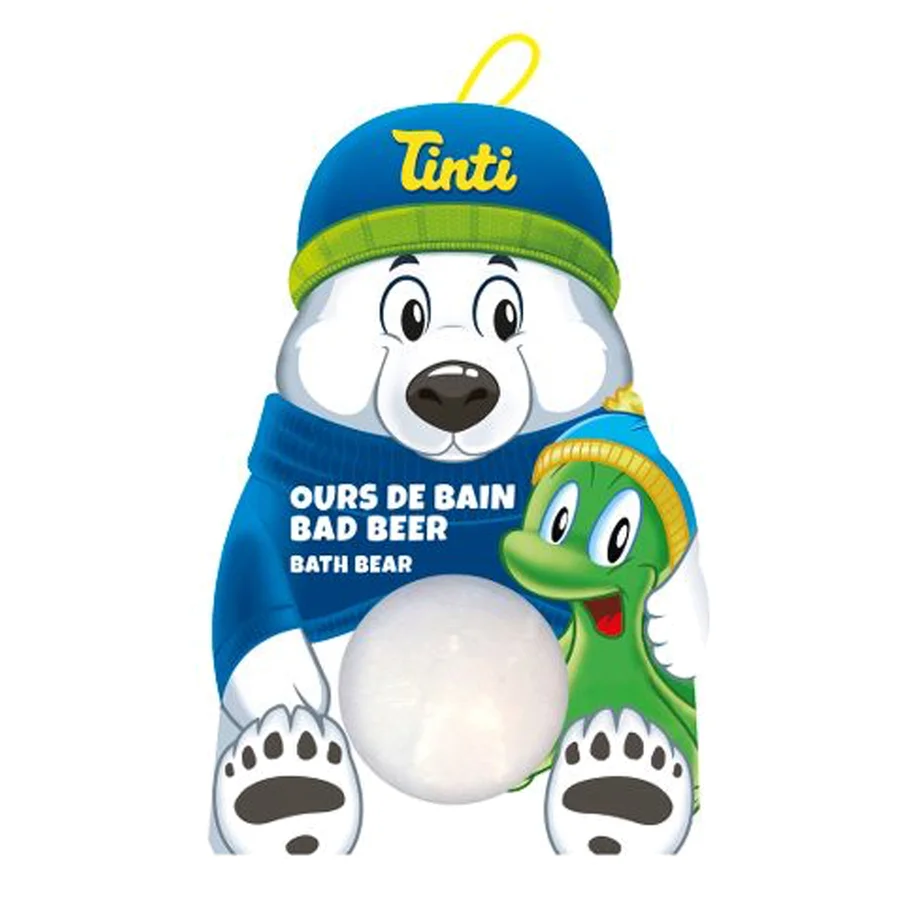 Tinti badebjørn med 2 badebolde