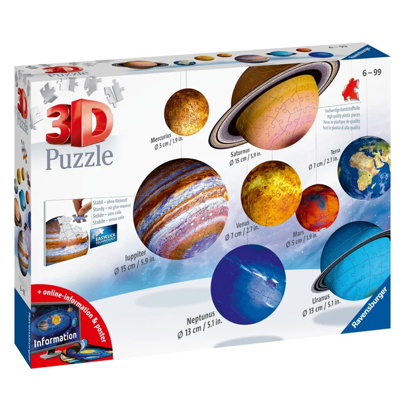 Ravensburger 3D solsystem puslespil