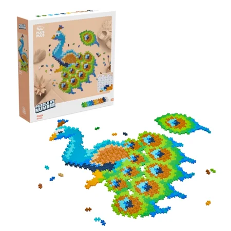 Plus plus Puzzle by number påfugl, 800 stk