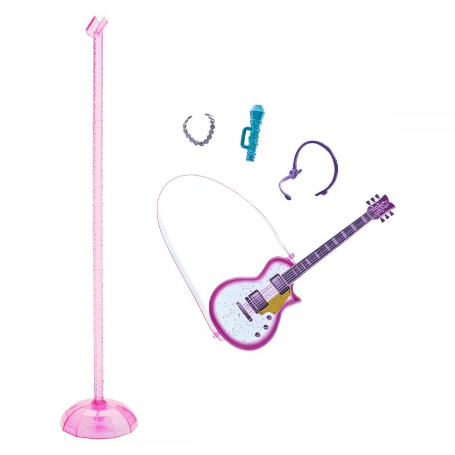 Barbie dukke m.guitar, mørk
