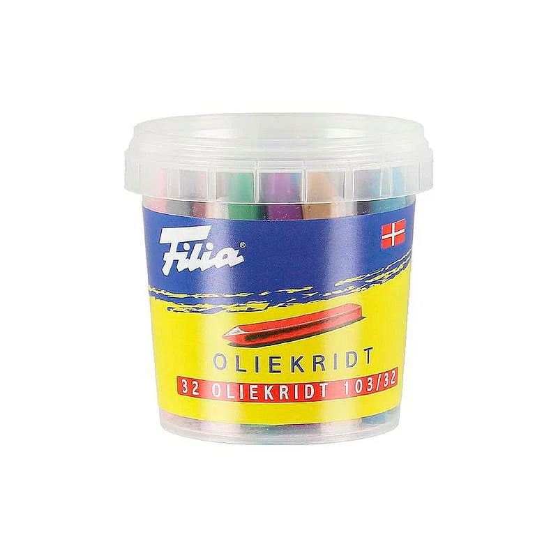 Filia farvekridt i bøtte, 32 stk