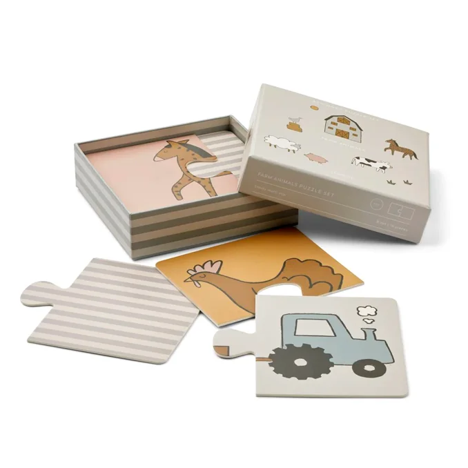 Liewood begynder puslespil, bondehård - 16 brikker