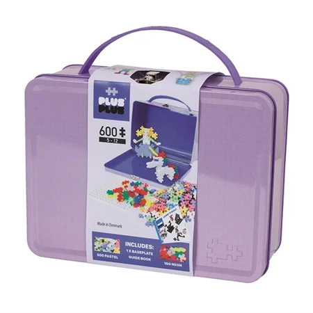 Plus Plus mini i kuffert, 600 stk - pastel og neon