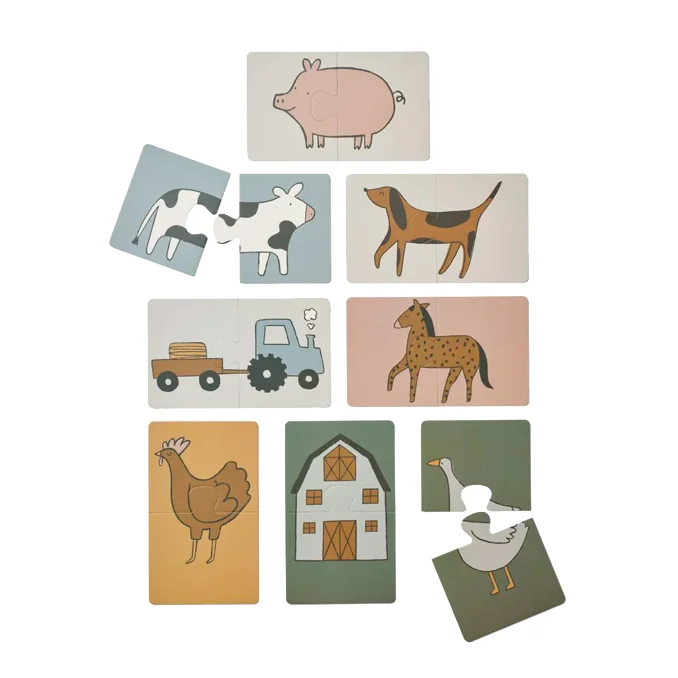Liewood begynder puslespil, bondehård - 16 brikker