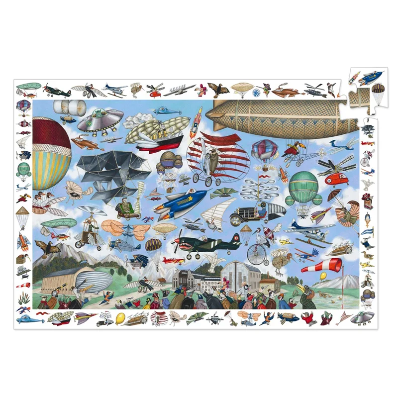 Djeco observationspuslespil, Flyvende objekter - 200 brikker