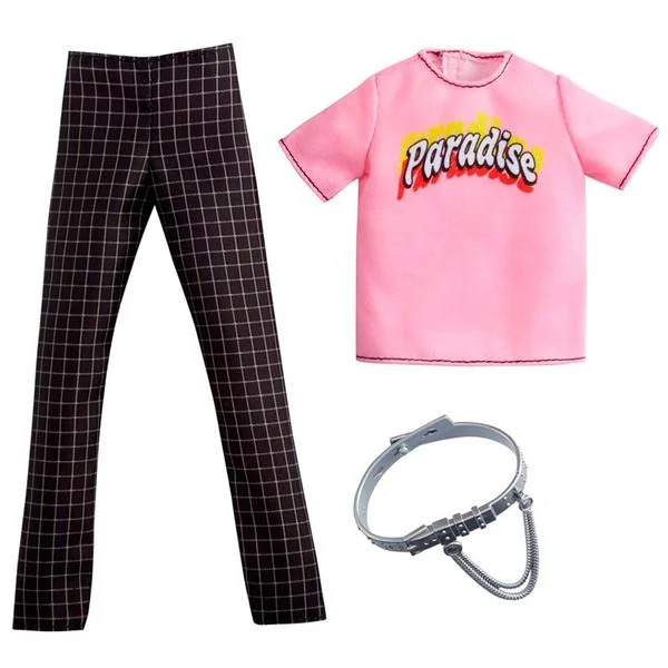 Barbie, Ken dukketøj - pink T-shirt og lange bukser