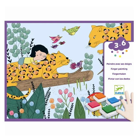 Djeco kreativ leg, fingermaling - jungle