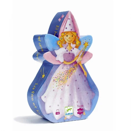 Djeco silhouetpuslespil med fe, 36 brikker