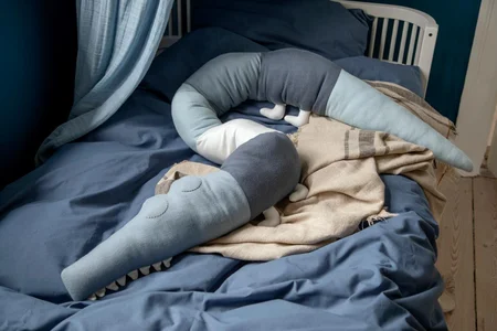 Sebra sleepy croc, blå