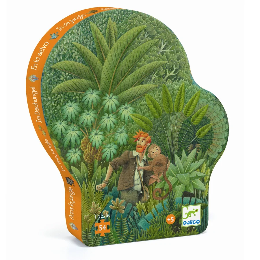 Djeco Silhouette-Puzzle, Im Dschungel - 54 Teile