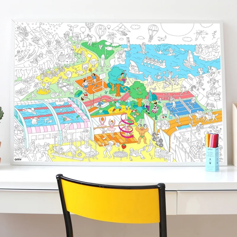 OMY plakat til farvelægning, Jungle