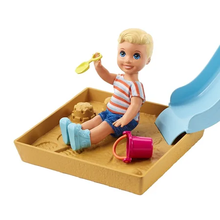 Barbie dukketilbehør, barn og rutchebane