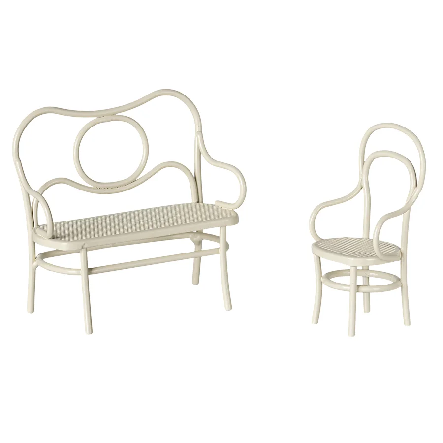 Maileg cafésæt til mus, råhvid