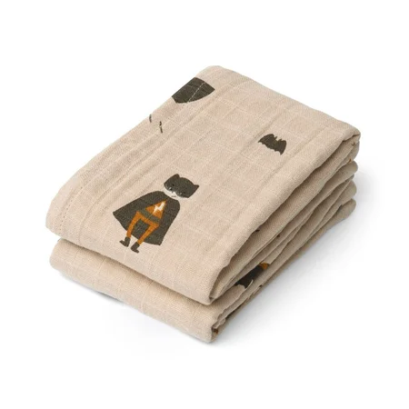 Liewood 2-pak stofbleer, Superhero/dune