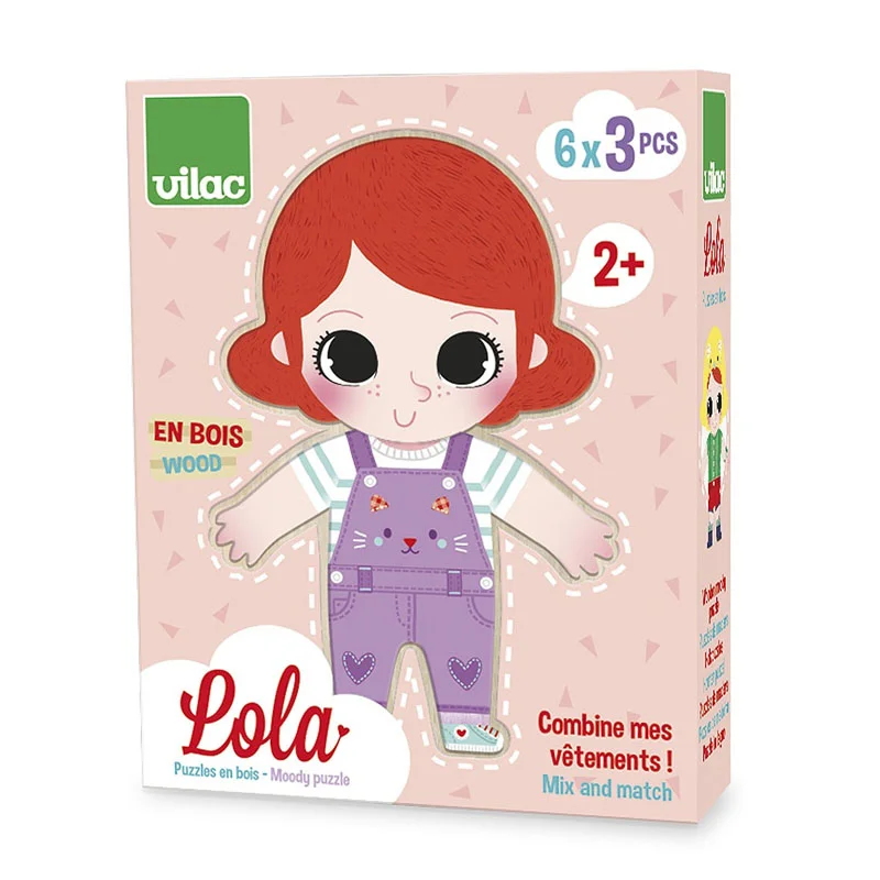 Vilac tr�æpuslespil - Klæd Lola på