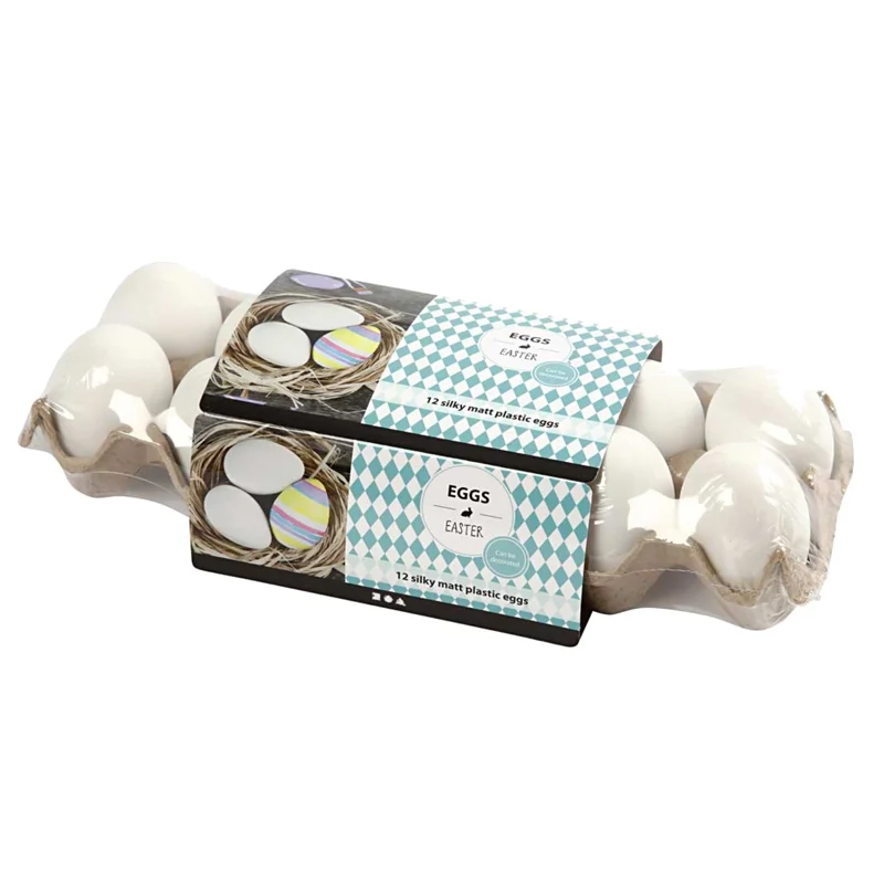 12 Plastikeier zum Anmalen