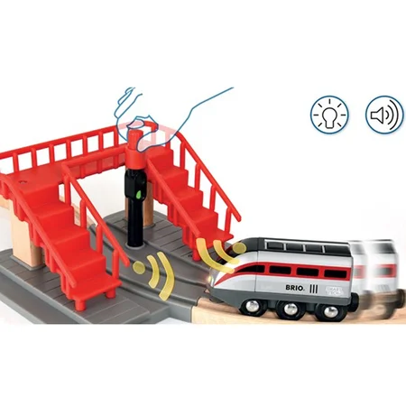 BRIO Smart Tech, togbane med action tunnel