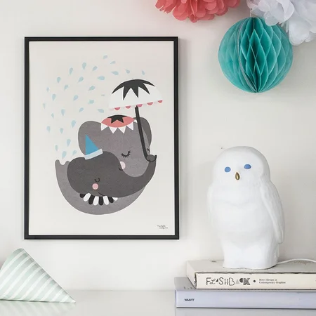 Michelle Carlslund plakat, Elephant Love - 30 x 40 cm