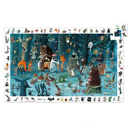 Djeco observations puslespil, musik i skoven - 35 brikker