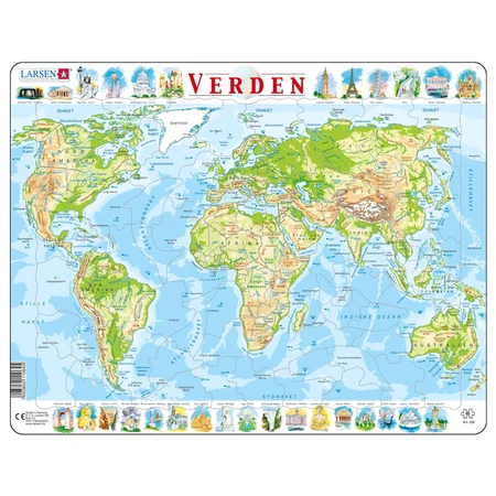 Larsen puslespil, Verdenskort med begivenheder - 80 brikker