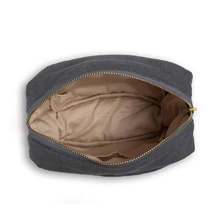 Filibabba toilettaske babyfløjl, Stone Grey