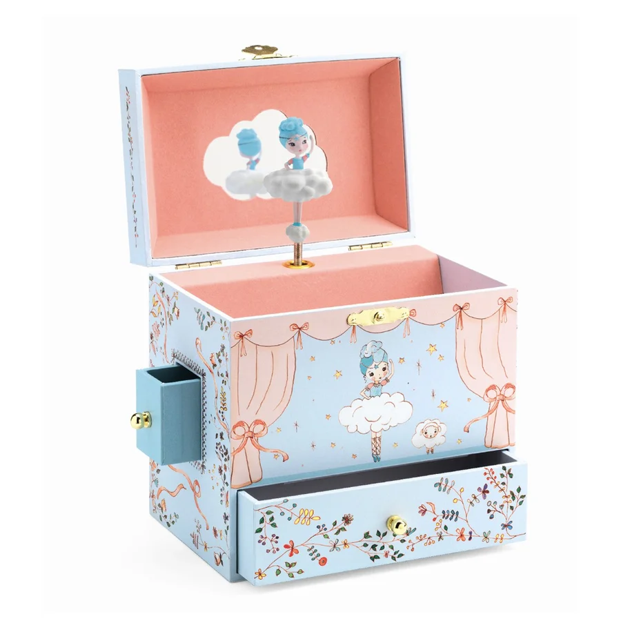 Djeco Schmuckkästchen mit Musik, Wolken-Ballerina