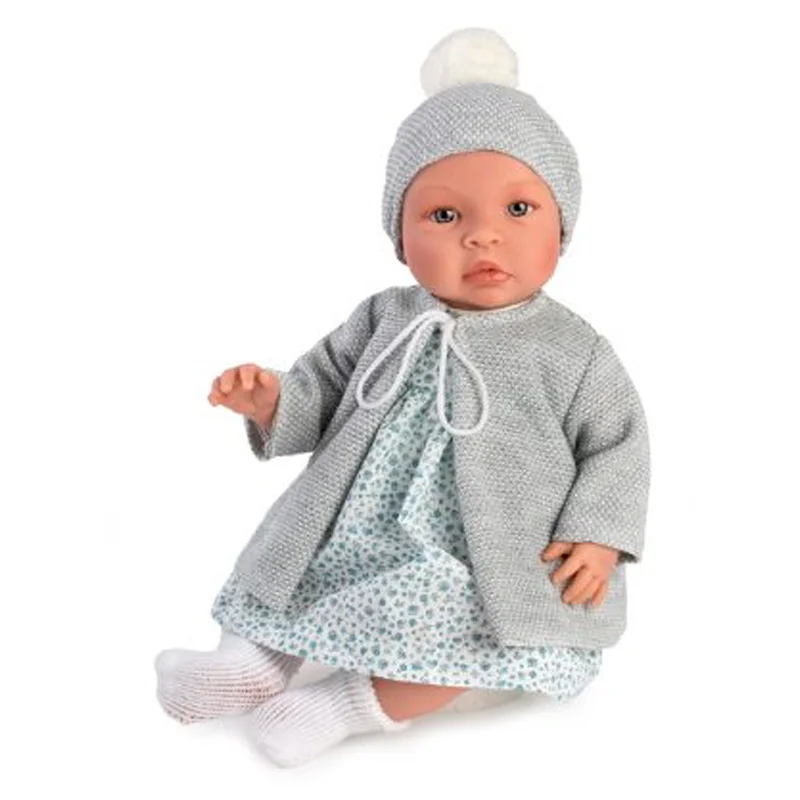 Así Leonora Babypuppe, blau Liberty Druck - 46 cm