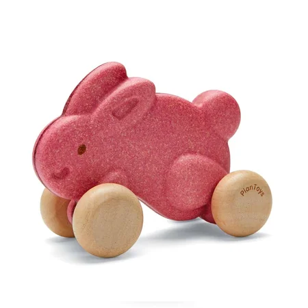 Plantoys træk-kanin, lyserød