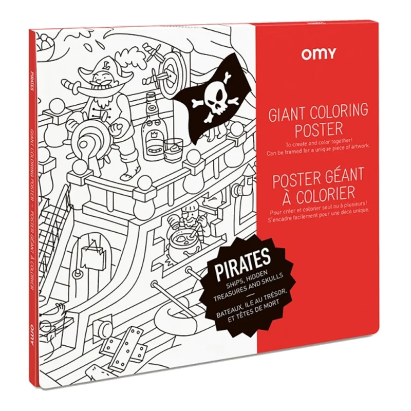 OMY plakat til farvelægning, Pirater