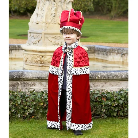 Travis udklædning, kongekappe med krone 3-11 år