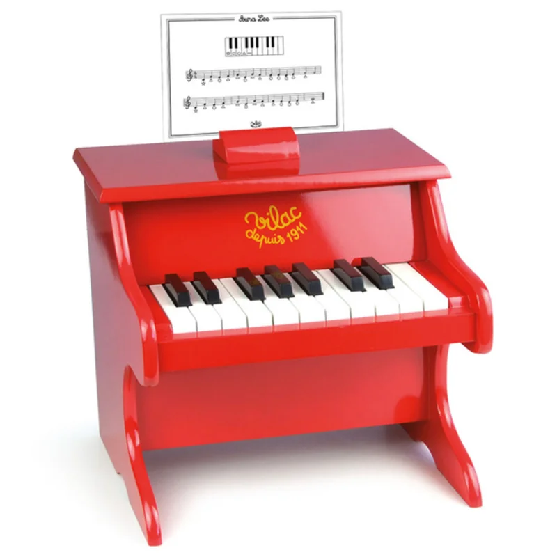 Vilac klaver i træ, rød