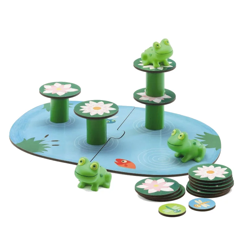 Djeco Gleichgewichtsspiel für Kleinkinder, Balance Frösche