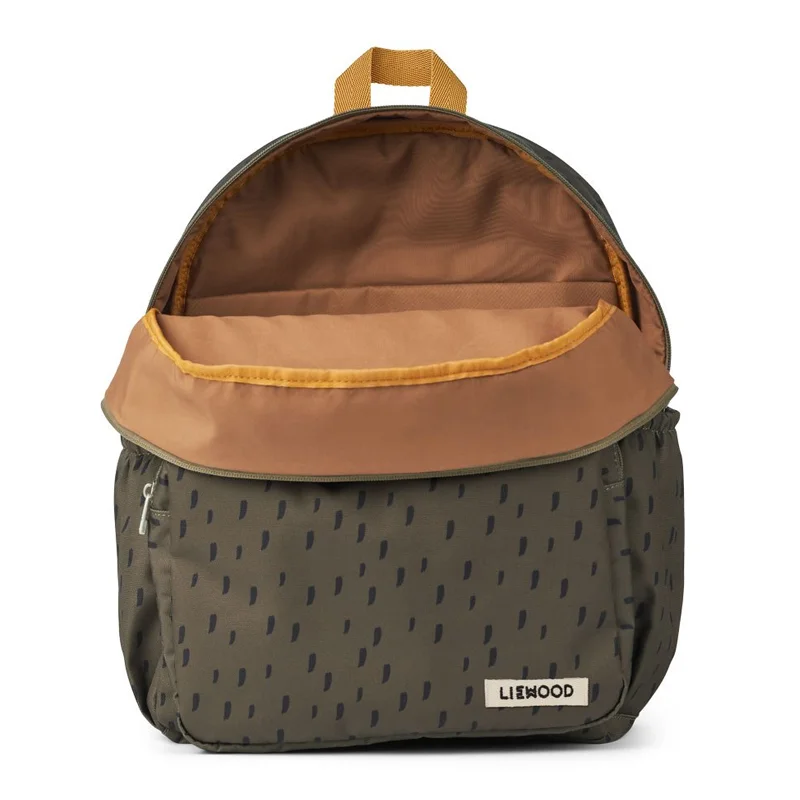 Schulrucksack, graphic stroke khaki, Liewood