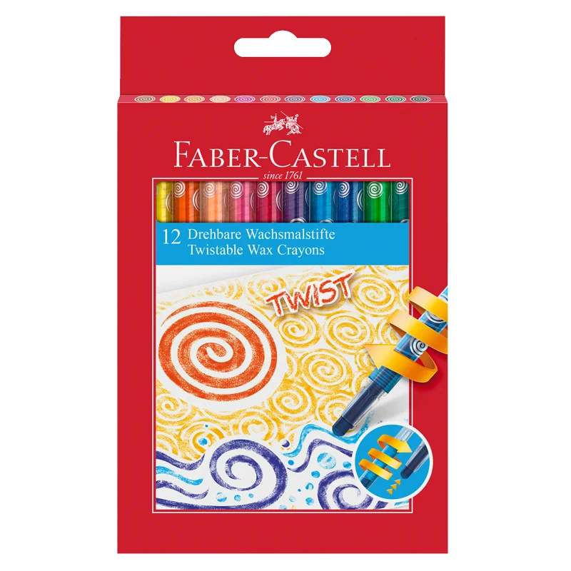 Faber-Castell jumbo kridt med twist, 12 stk
